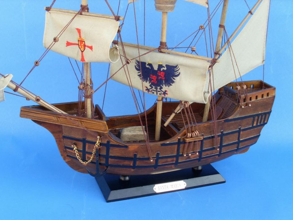 Wooden Santa Maria Limited Tall Model Ship 20""