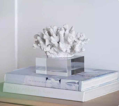 Artificial Coral Ornament With A Crystal Base Resin Desktop Decoration