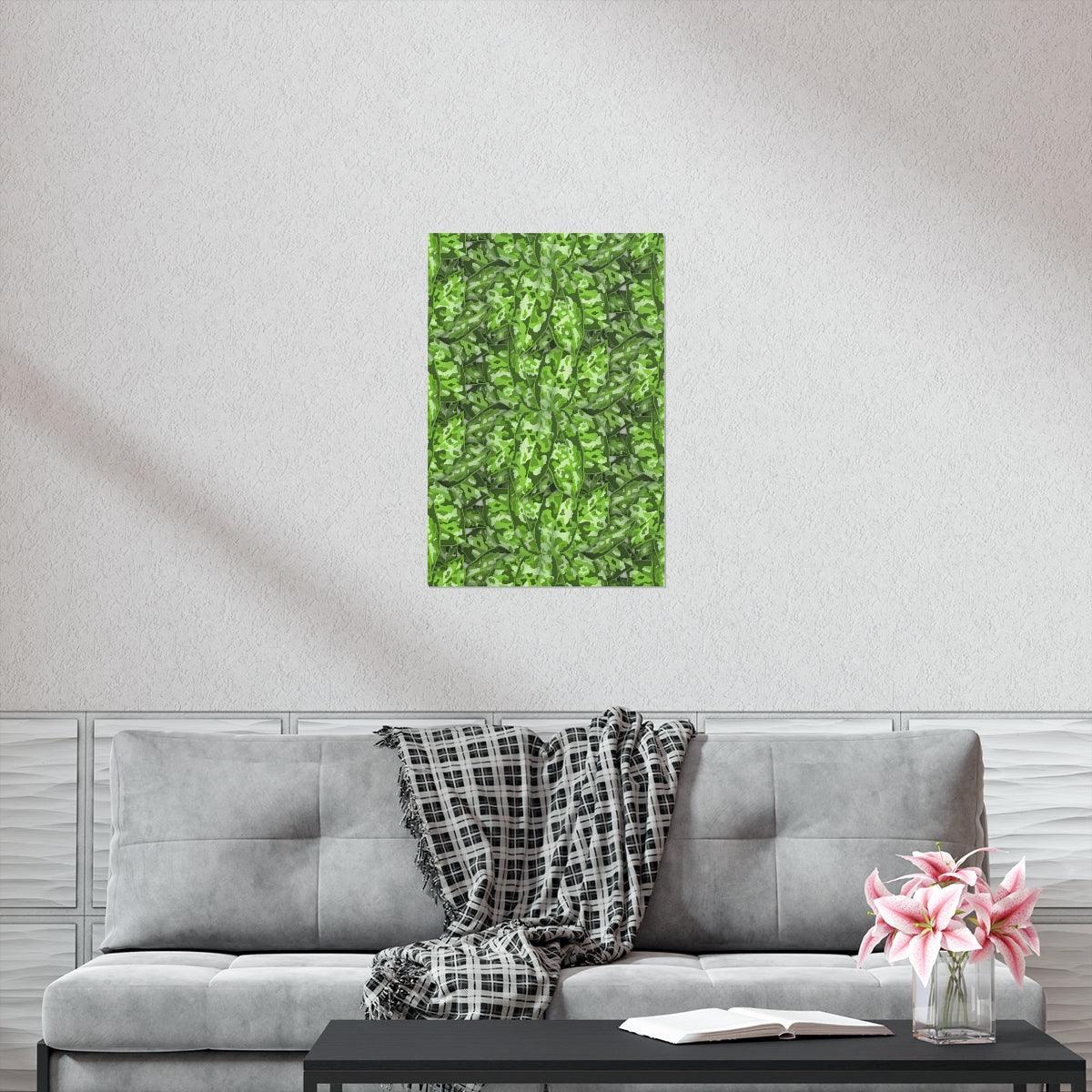 Aglaonema Pictum Botanical Print – Unframed Wall Art
