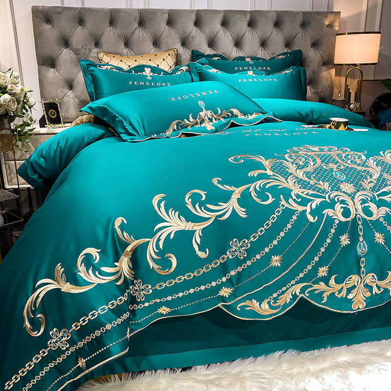 Ice Silk Quilt Sets Bed Sheets Bedding Four-piece Set