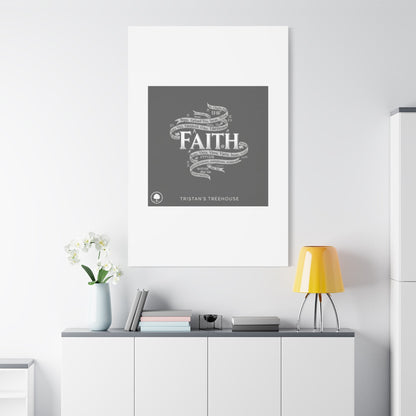 handwritten faith ribbon Canvas | sketch aesthetic, doodle design