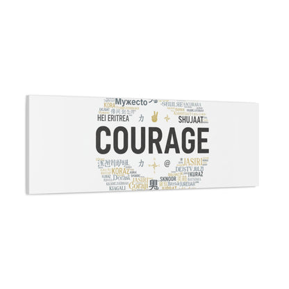 Courage Word Cloud Canvas | Fresh-Start Minimalism art print