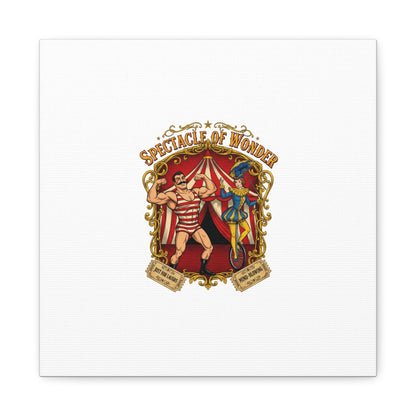 Spectacle of Wonder Circus Art Print, Canvas | Vintage Carnival Design
