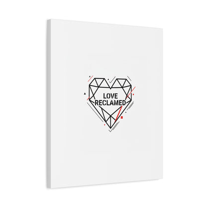 Love Reclaimed Canvas | modern heart design, minimalist love icon