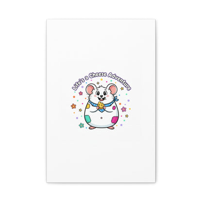Life's a Cheese Adventure Canvas | Rodent-Core rat art print