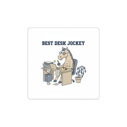 Best Desk Jockey Kiss-Cut Stickers | Workhorse Office Humor, Burnout Parody