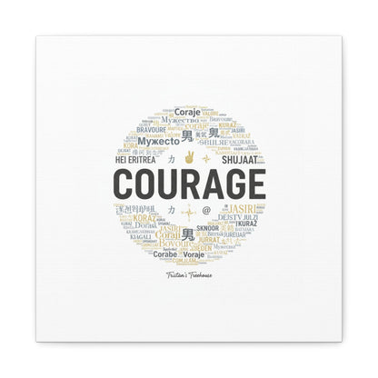 Courage Word Cloud Canvas | Fresh-Start Minimalism art print