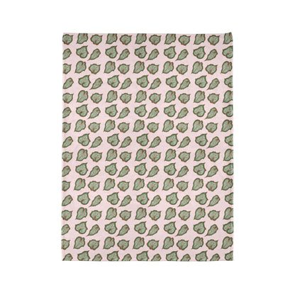 Begonia Pattern Cozy Fleece Throw Blanket