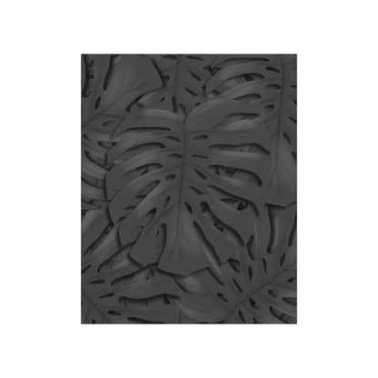 Charcoal Monstera Botanical Print – Unframed Wall Art