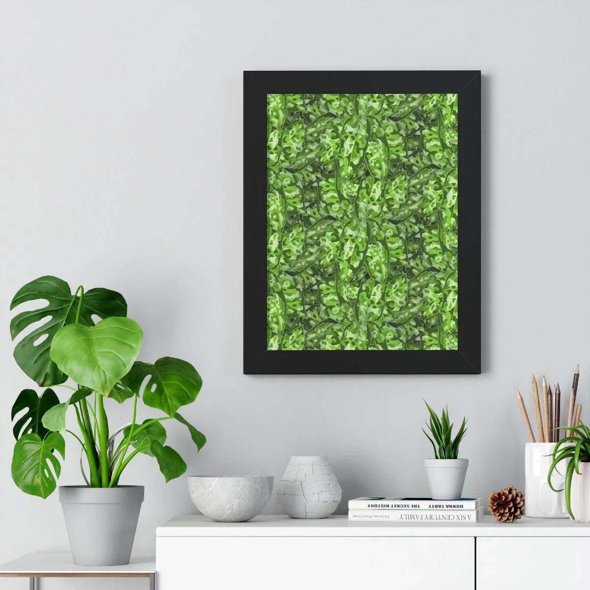 Aglaonema Pictum Framed Print – Botanical Wall Art