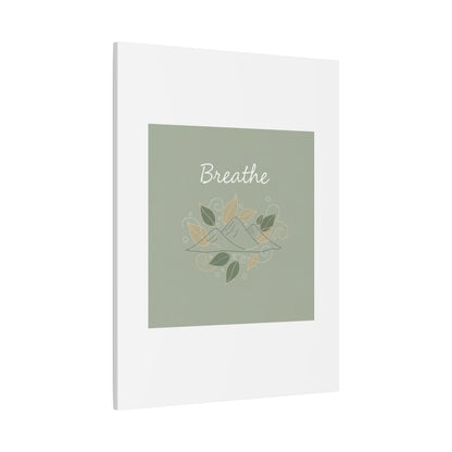 Breathe Mountain Line Canvas | Nature Symbols, Minimal Forest Wall Art