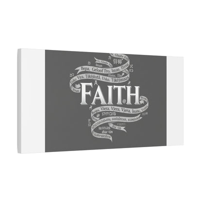 handwritten faith ribbon Canvas | sketch aesthetic, doodle design