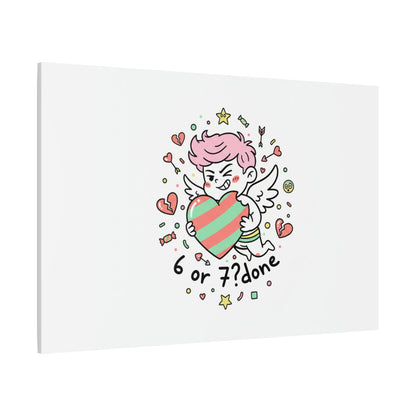 Weird Cupid heart illustration Canvas | Weird Valentine, quirky chaotic love