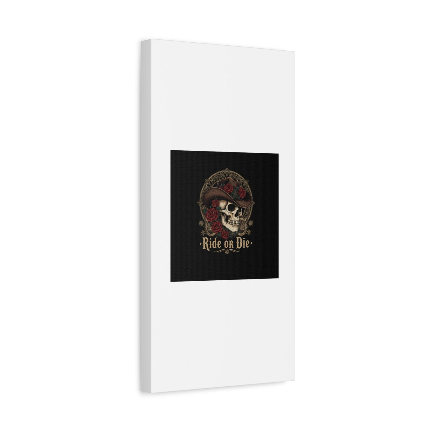 Ride or Die Skull Canvas | Western Skull Art, Gothic Americana