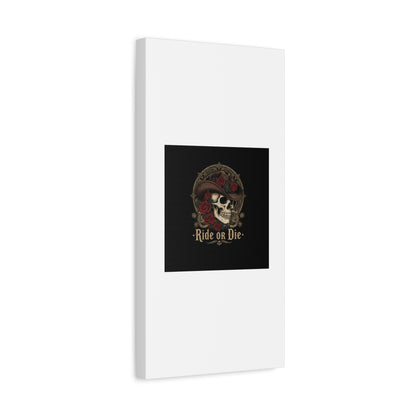 Ride or Die Skull Canvas | Western Skull Art, Gothic Americana