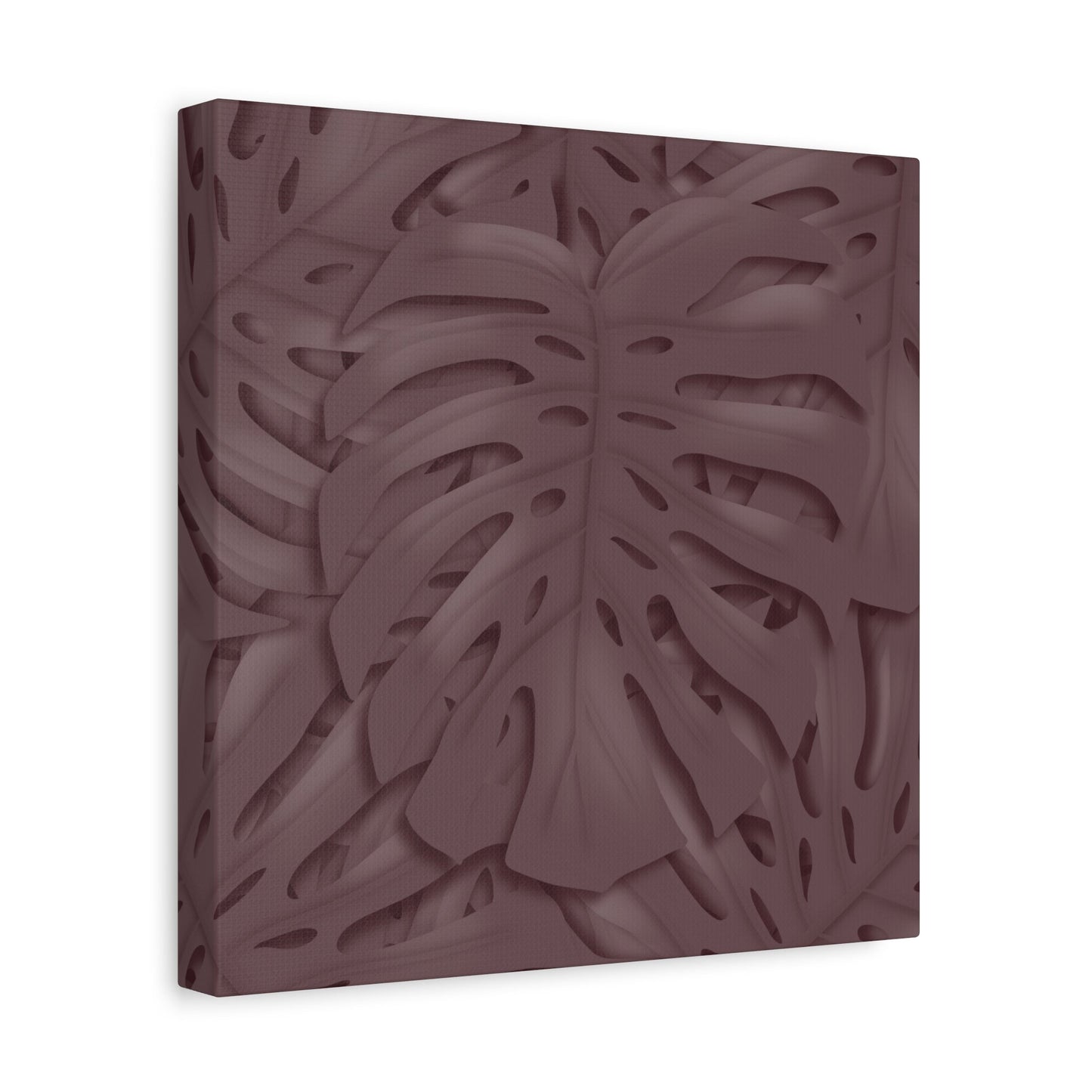 Merlot Monstera Canvas Print – Botanical Wall Art