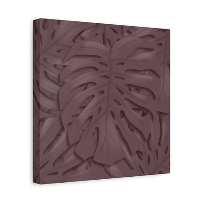 Merlot Monstera Canvas Print – Botanical Wall Art