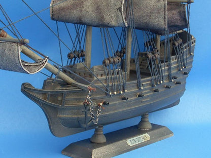 Wooden Flying Dutchman Model Pirate Ship 14""