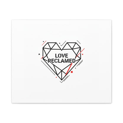 Love Reclaimed Canvas | modern heart design, minimalist love icon