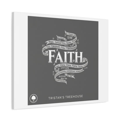 handwritten faith ribbon Canvas | sketch aesthetic, doodle design