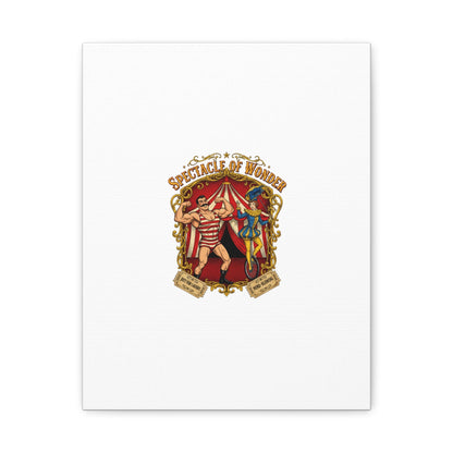 Spectacle of Wonder Circus Art Print, Canvas | Vintage Carnival Design