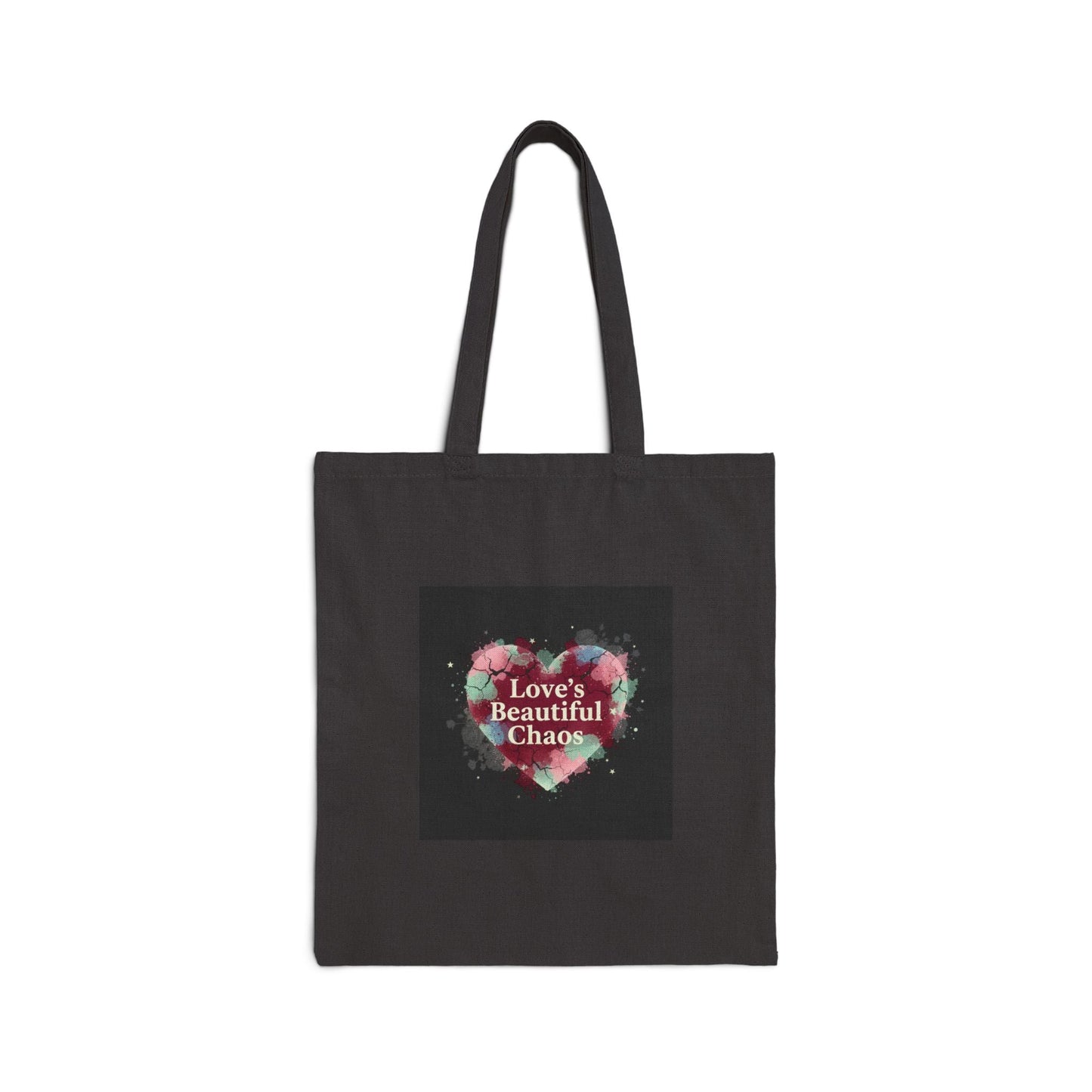 Love's Beautiful Chaos Tote | Soft Grunge Heart, Distressed Valentine Collage