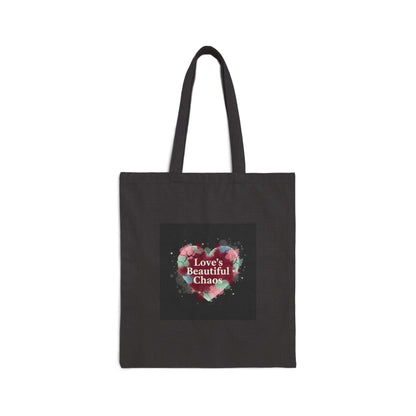 Love's Beautiful Chaos Tote | Soft Grunge Heart, Distressed Valentine Collage
