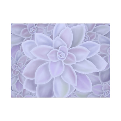 Graptopetalum Murasaki Succulent Pattern Canvas Print – Botanical Wall Art