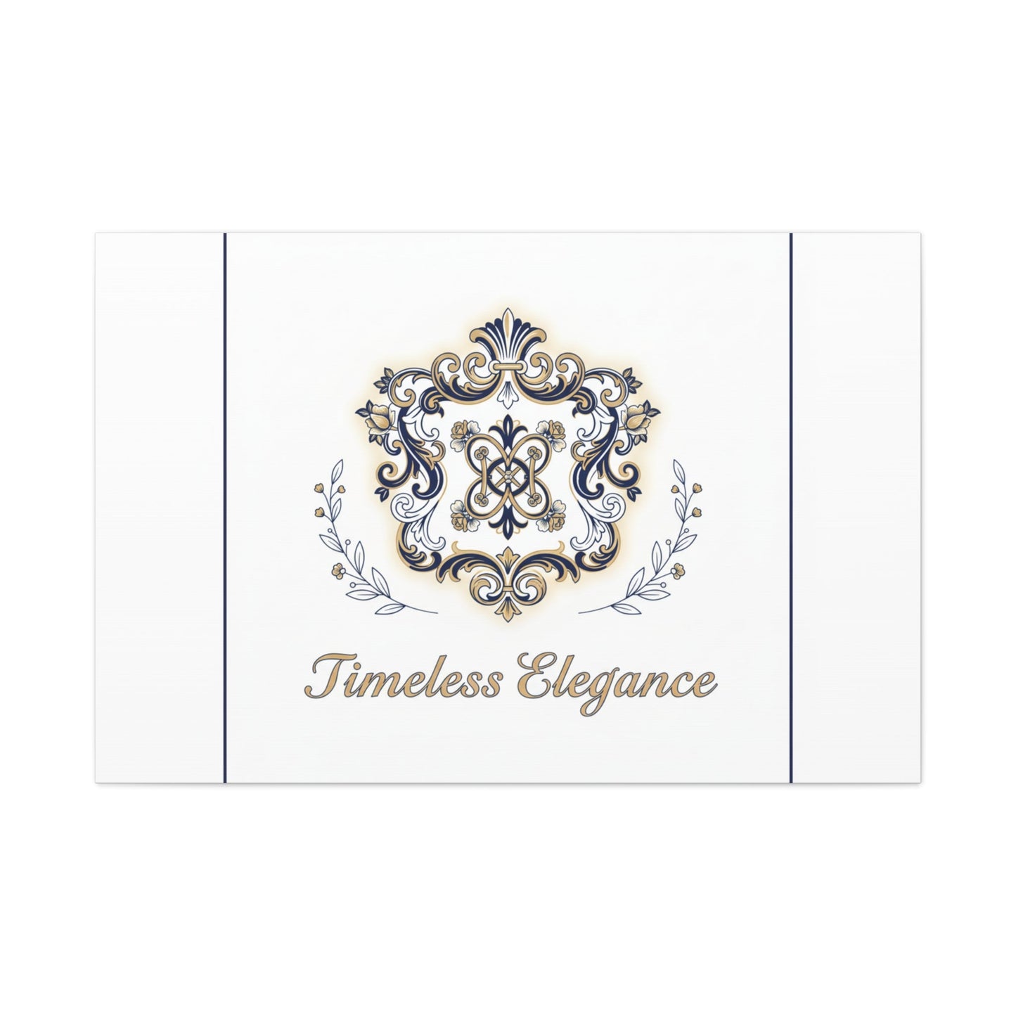 Ornate Brooch Emblem Canvas | Vintage Formalwear Accents, Baroque Print