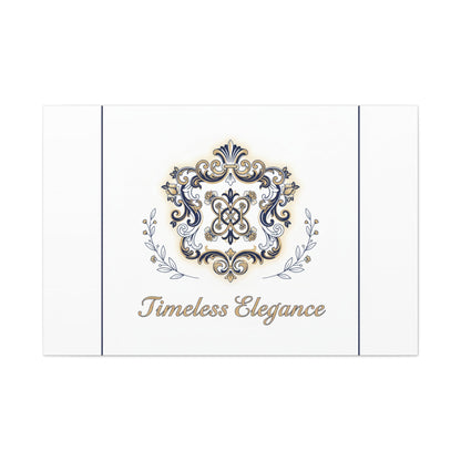 Ornate Brooch Emblem Canvas | Vintage Formalwear Accents, Baroque Print