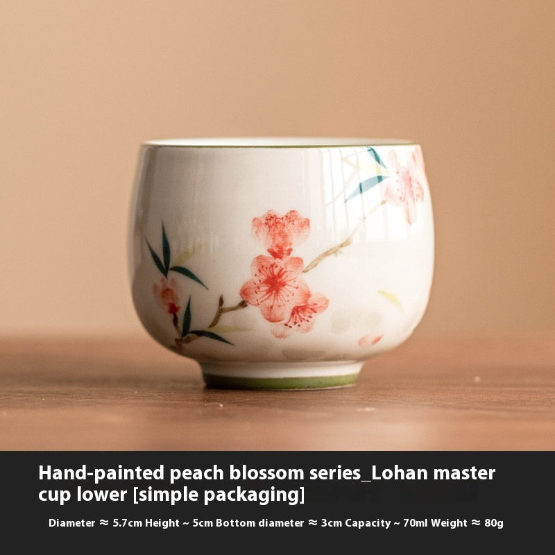 Peach Blossom Hand-painted Master Cup Single Cup Chinese High-end