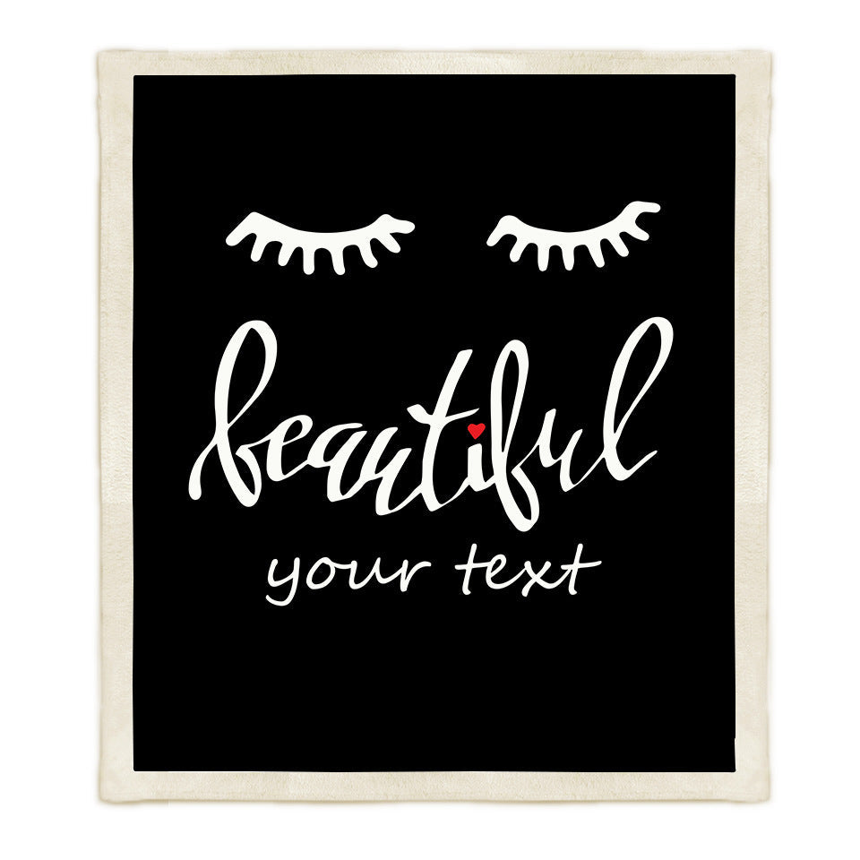 Thickened Double-layer Eye  Digital Printed Airable Cover Square Blanket