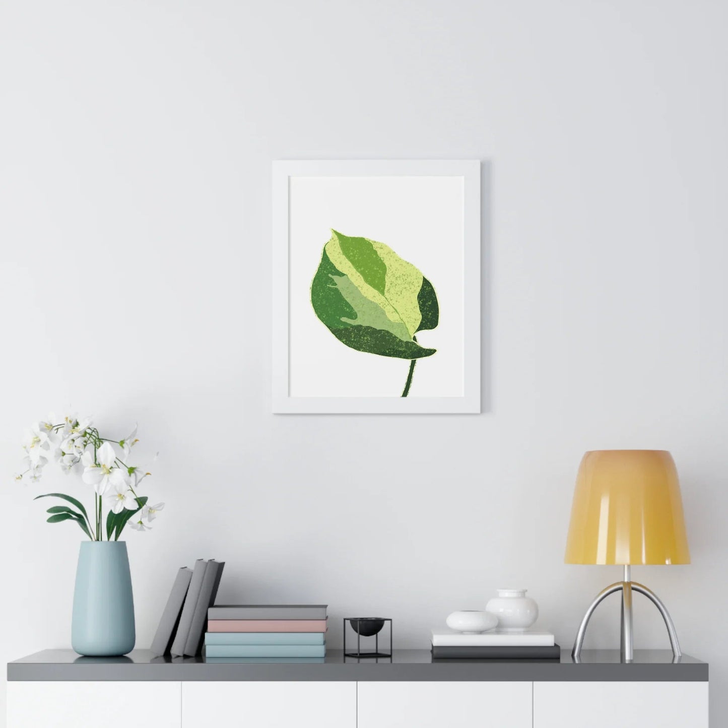 Manjula Pothos Illustrated Framed Print – Botanical Wall Art