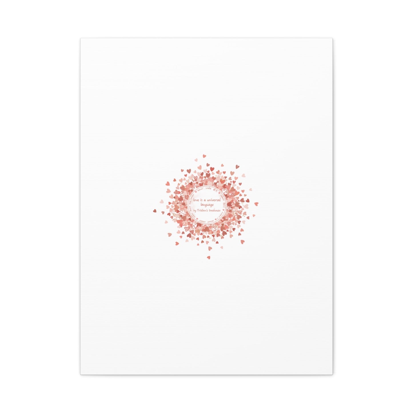 Tiny Heart Confetti Canvas | Matte Stretched Wall Art