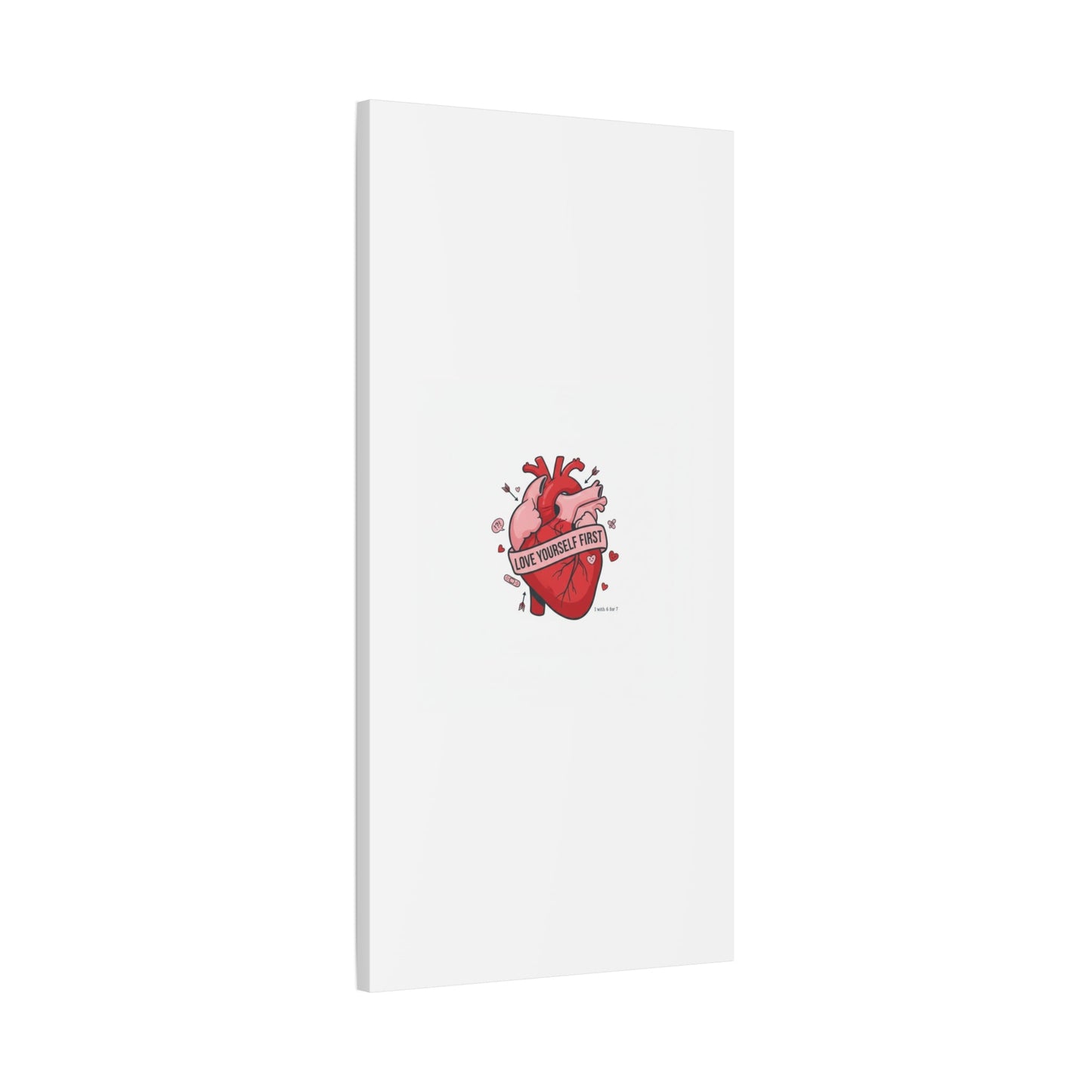 Love Yourself First Canvas, Hearts-with-a-Twist, Anti-Valentine Art