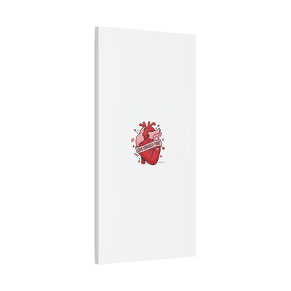 Love Yourself First Canvas, Hearts-with-a-Twist, Anti-Valentine Art
