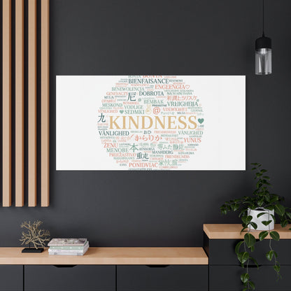 Kindness Word Cloud Canvas | Fresh Start Minimalist Wall Art