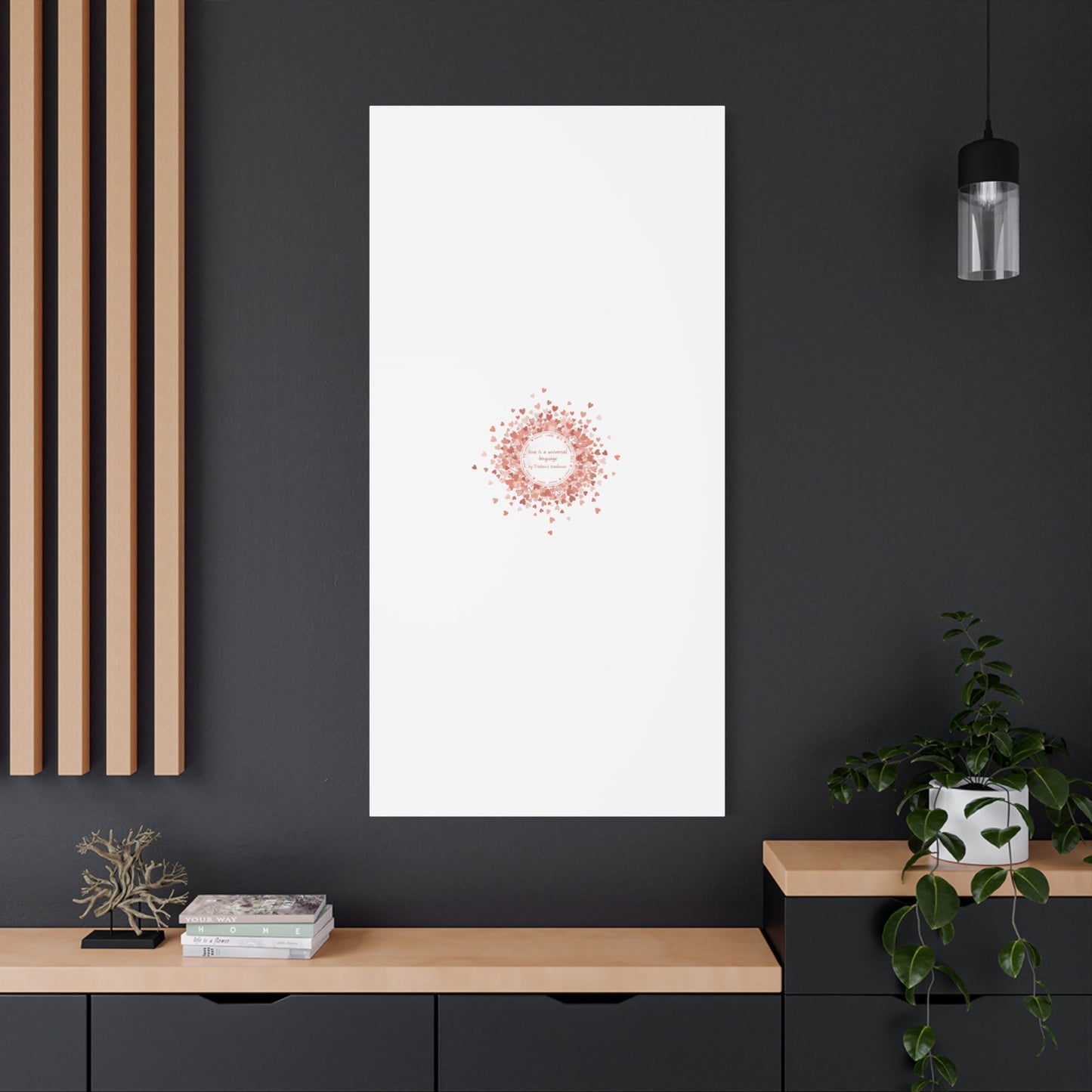 Tiny Heart Confetti Canvas | Matte Stretched Wall Art