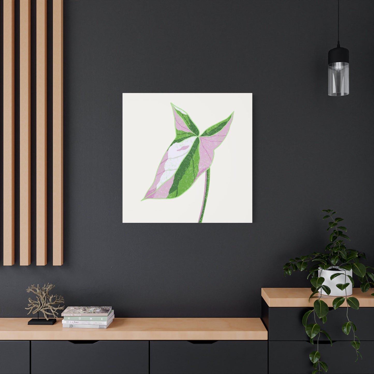 Syngonium Tricolor Canvas Print – Botanical Wall Art