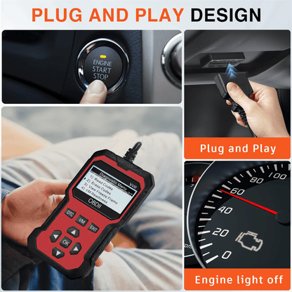 Advanced OBD II Scanner for Car Engine Fault Codes CAN Diagnostic Tool w/ Freeze Frame & I/M Monitor