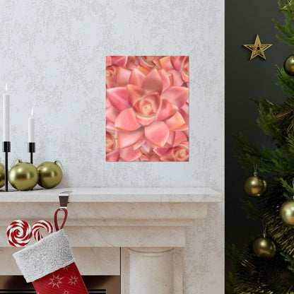 Graptosedum California Sunset Succulent Pattern Botanical Print – Unframed Wall Art