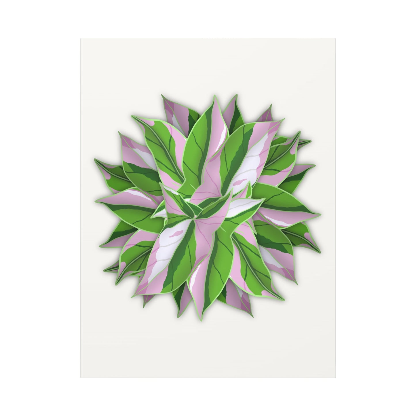 Syngonium Tricolor Pattern Canvas Print – Botanical Wall Art