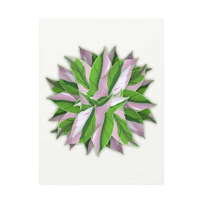Syngonium Tricolor Pattern Canvas Print – Botanical Wall Art