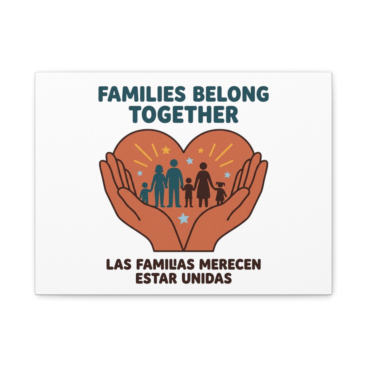 Families Belong Together Canvas | Family Unity, Bilingual Solidarity