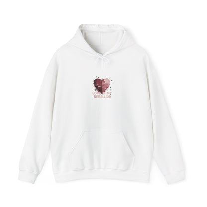 Distressed Heart Collage Hoodie | soft grunge, punk heart design