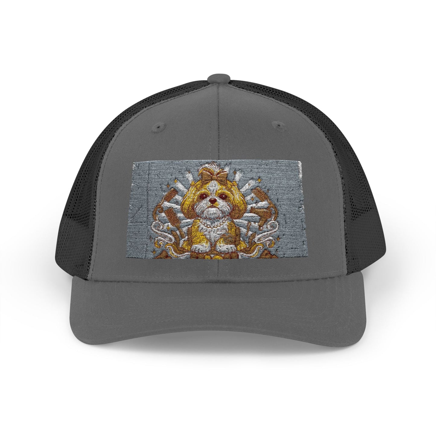 Trucker Cap — Gold Floral Mandala Patch Snapback