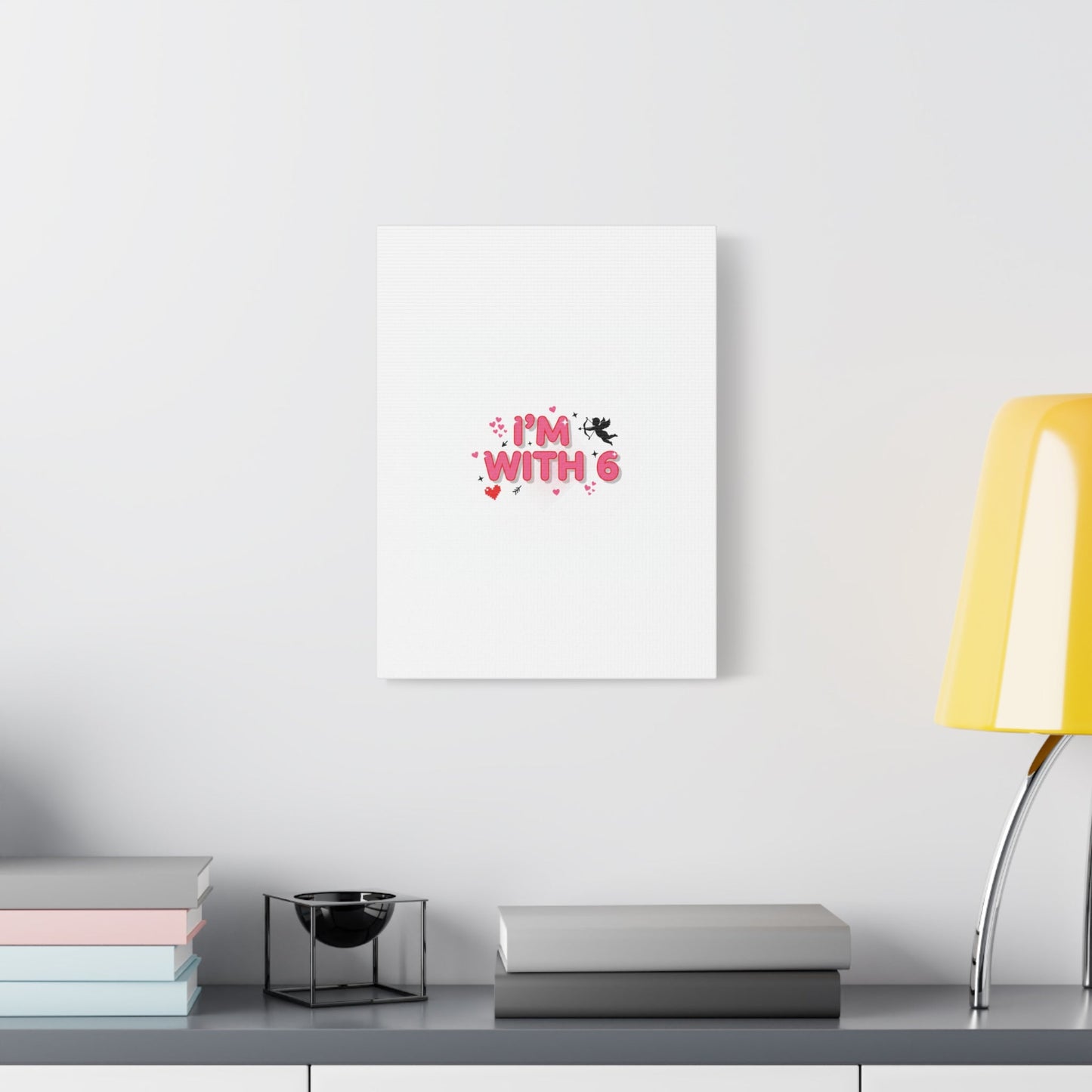 Valentine's 'I with 6 for 7' Meme Matte Canvas Art