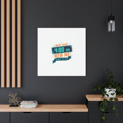 4AM Club New Year Graphic Canvas | Holiday Party Novelty, Festive New Year Decor