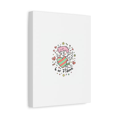 Weird Cupid heart illustration Canvas | Weird Valentine, quirky chaotic love