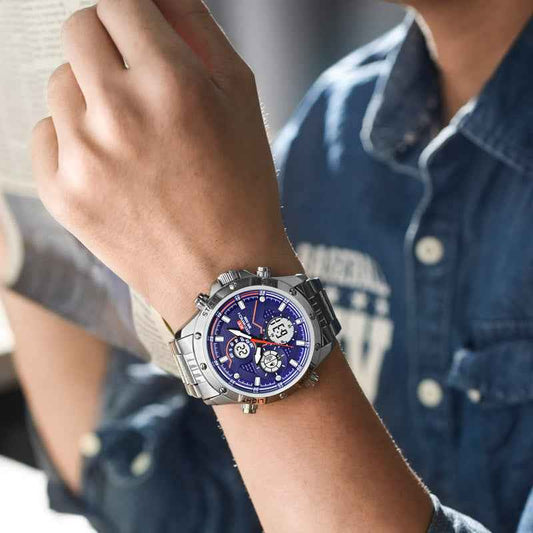 Luxury Waterproof Stainless Steel Smart Watch - LED Backlight & Fitness Tracking